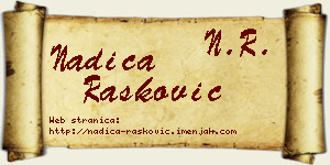 Nadica Rašković vizit kartica